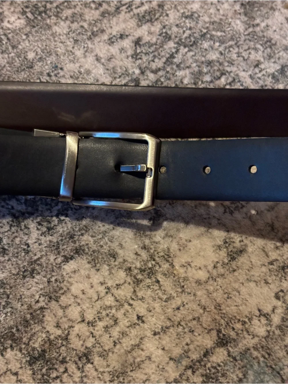 Haggar Men's 2-in-1 Reversible Leather Belt